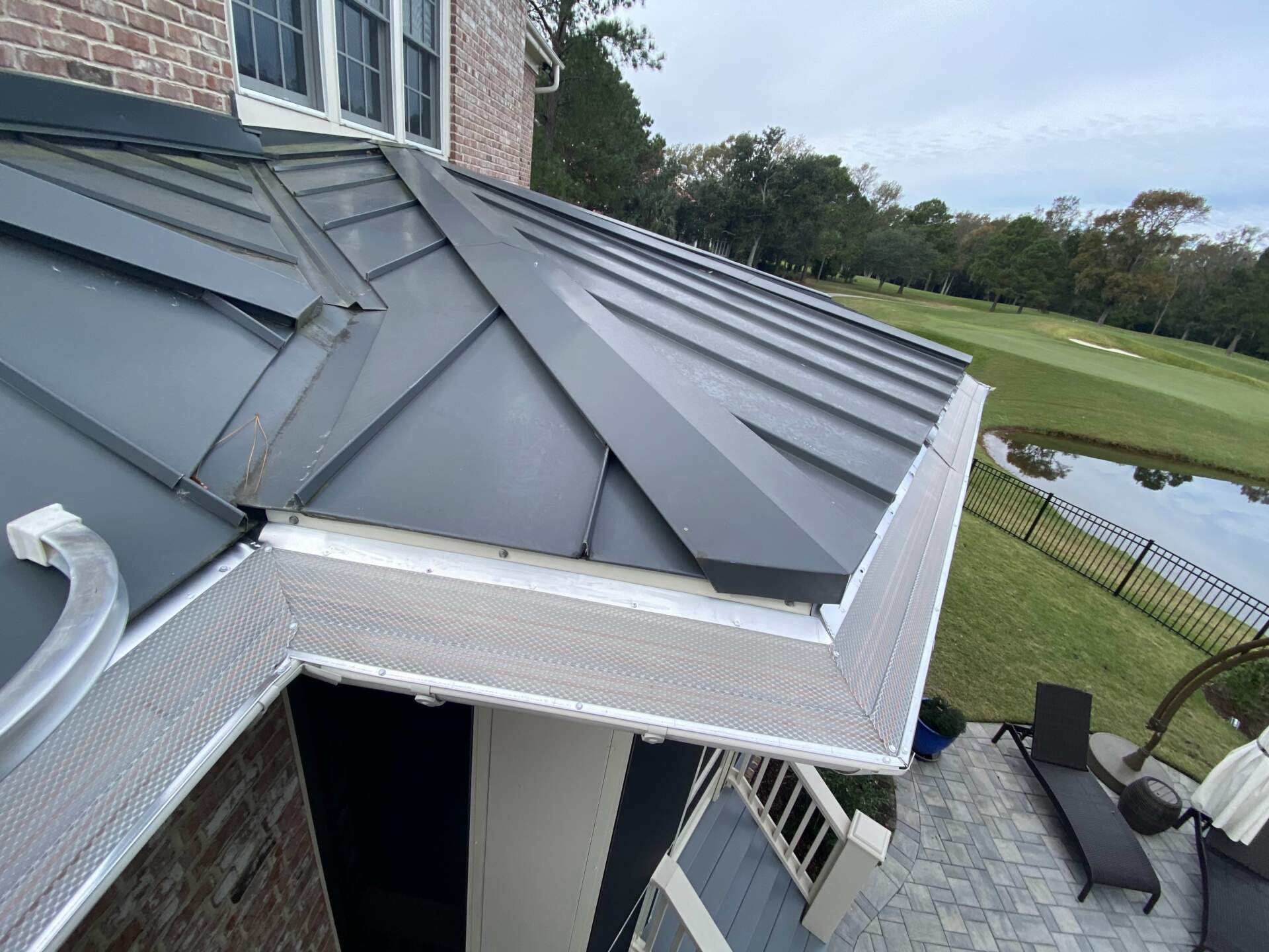 Gutter guards installed by a local gutter team in Charleston, South Carolina.
