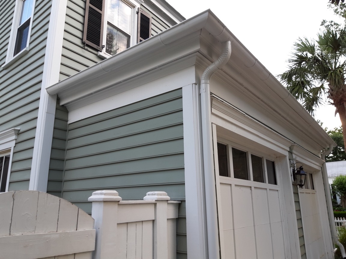 New gutters on a Charleston home