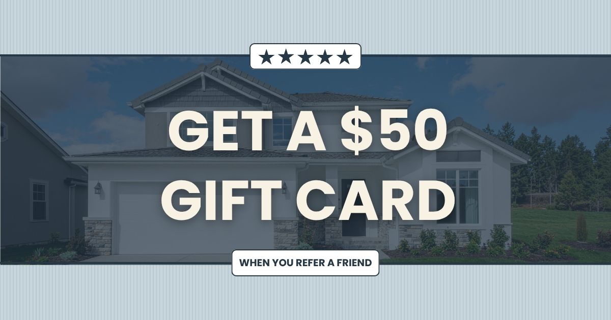 Get a $50 gift card when you refer a friend for gutter services in Charleston