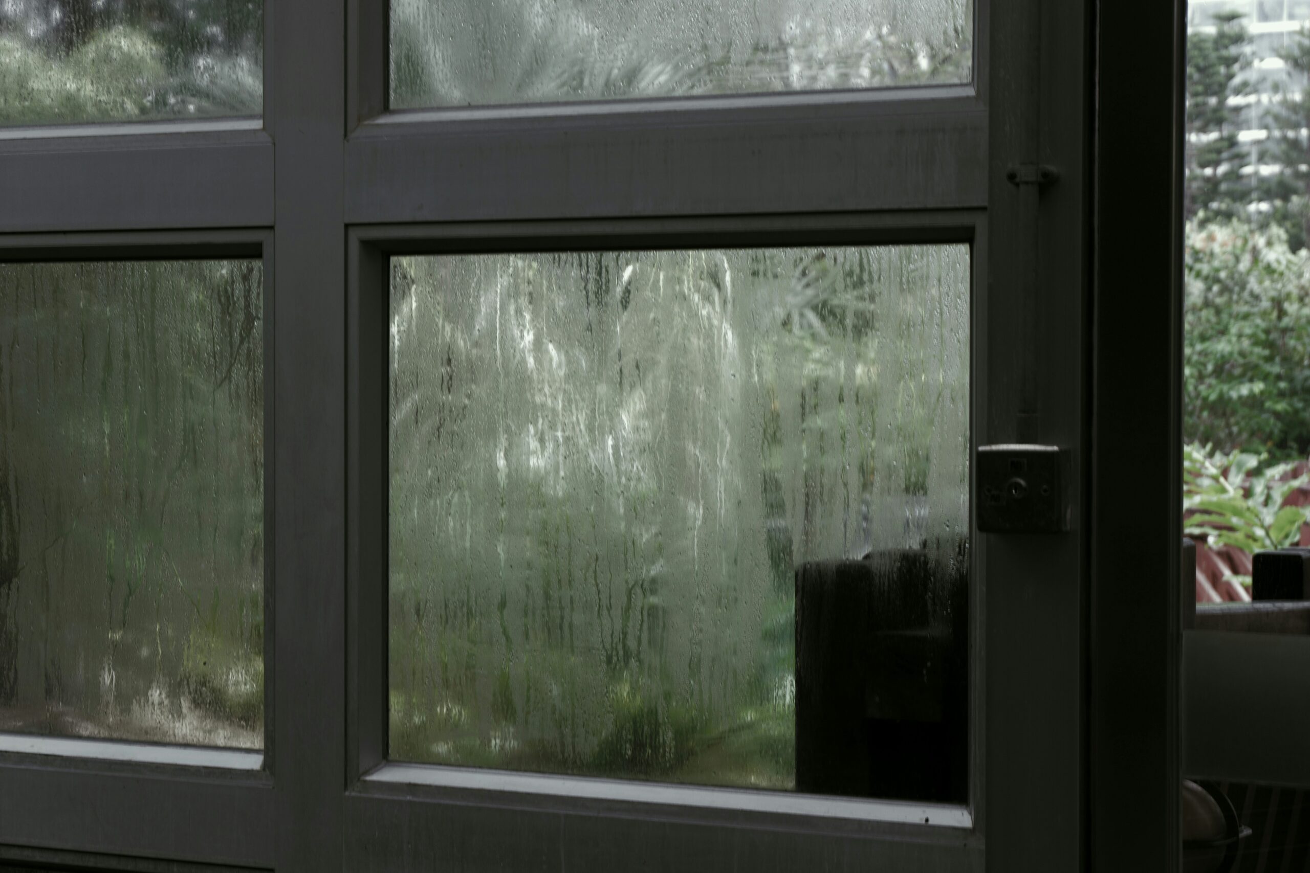 Indoor humidity on window panes